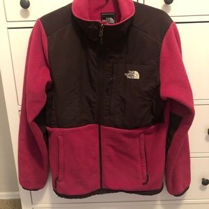 Pink/maroon northface.
